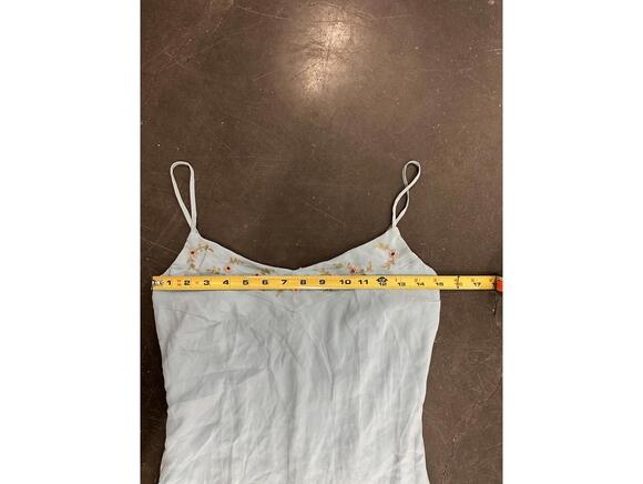 Y2K Blue Embroidered Slip Dress - Picture 7 of 8